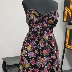 Flower Forever 21 strapless dress
